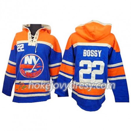 New York Islanders Mike Bossy22 Modrá Sawyer Mikiny Hooded - Pánské